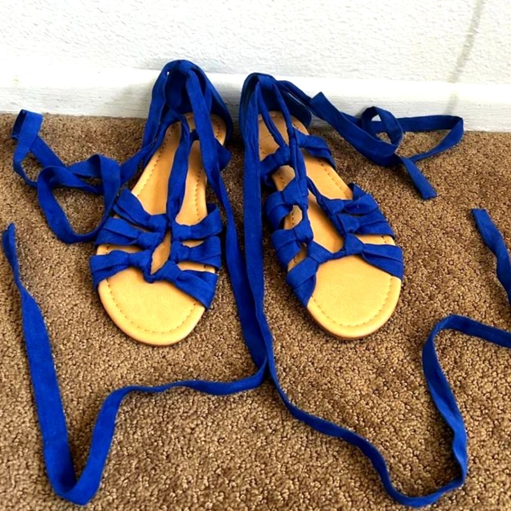 New royal blue sandals